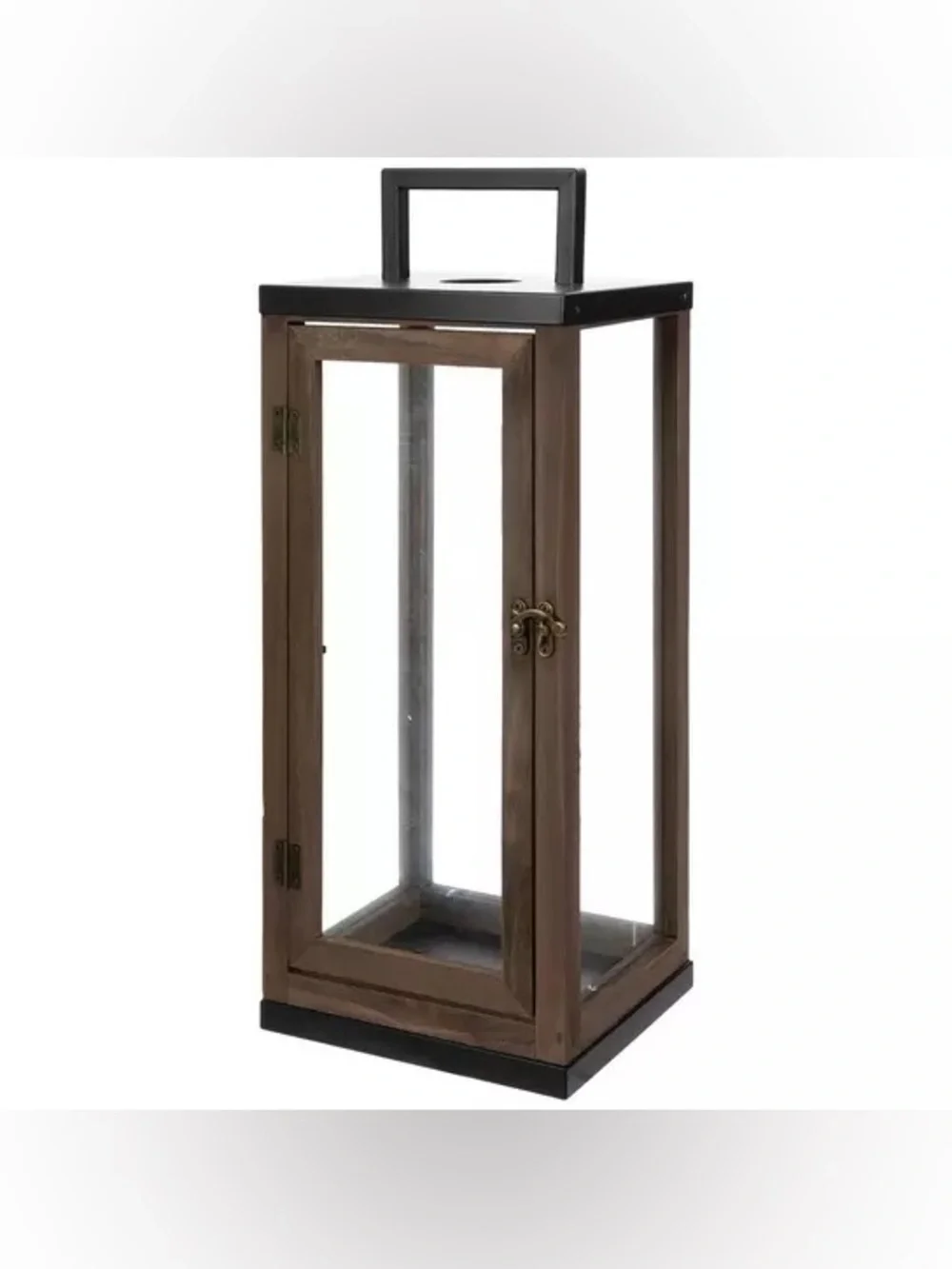 Brown Rustic Farmhouse Wood Lantern